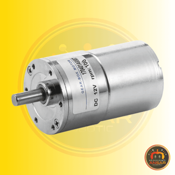 12V 100RPM 37mm Diameter DC Geared Full Copper Side Shaft Industrial Grade Motor