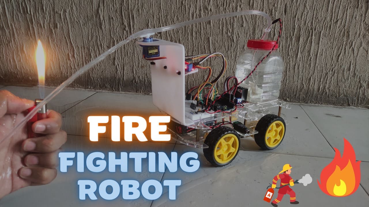 Fire fighting robot using 2024 iot