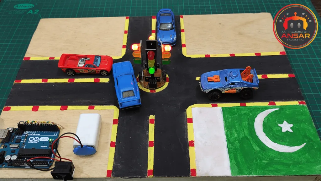 Arduino UNO Based 4 Way Traffic Signal Control