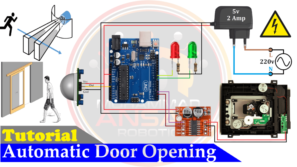 Automatic Door Opening System Circuit Diagram MArobotics