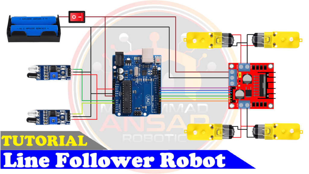 Arduino UNO Based Black Line Follower Robot