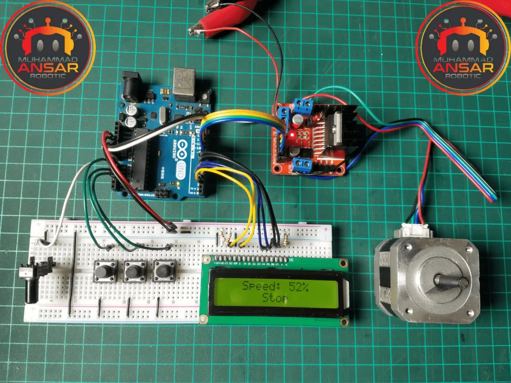 Stepper Motor Speed Controller Using Arduino And L298 Motor Driver