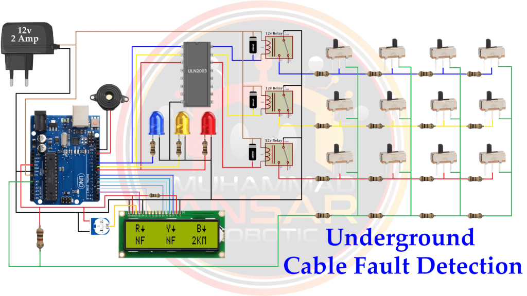 Underground Cable Fault Detection Using Arduino UNO