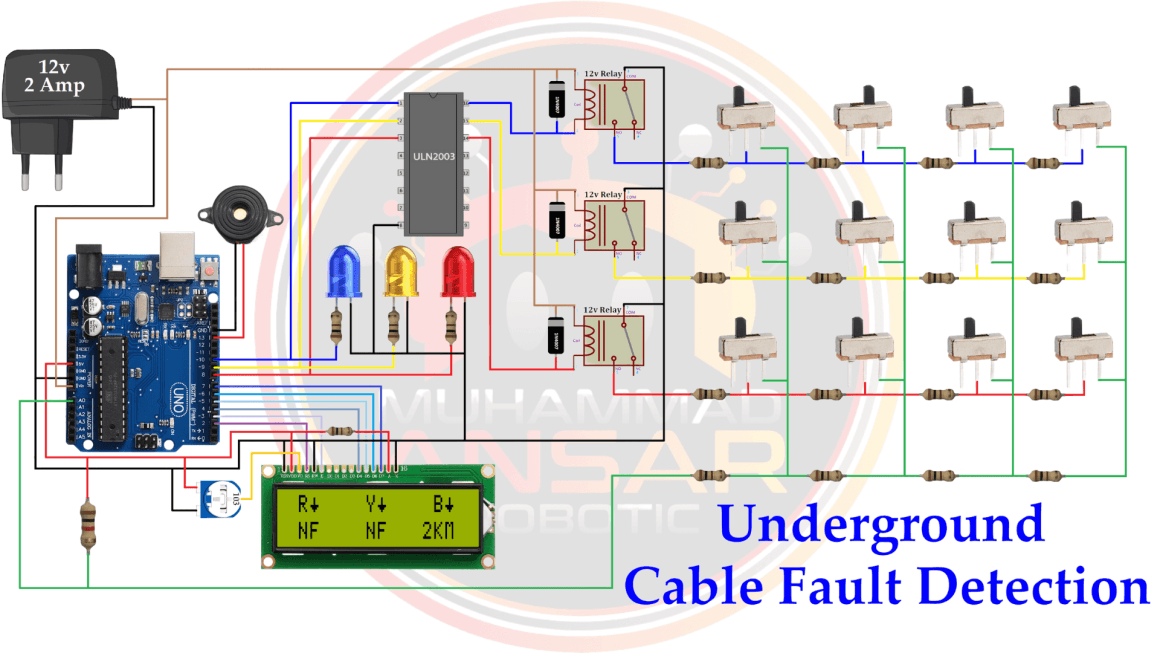 Underground Cable Fault Detection Using Arduino – MA Robotic