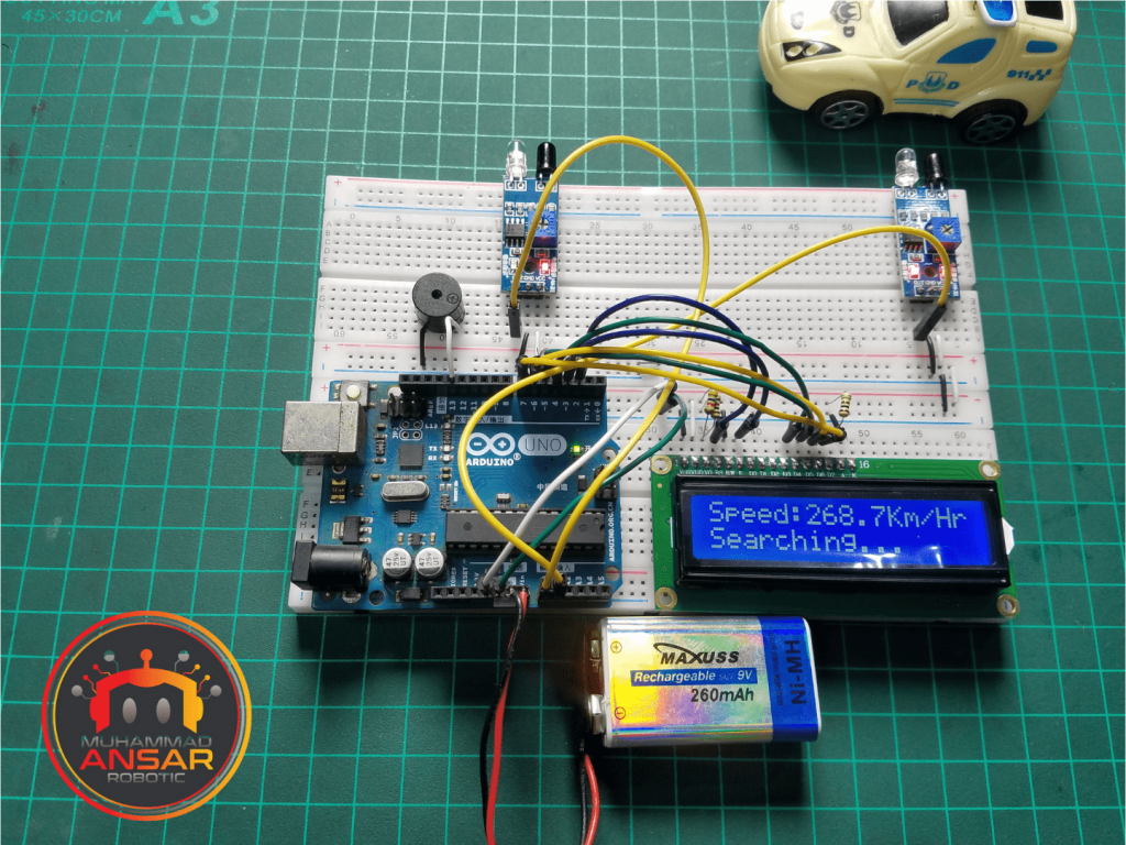 Vehicle Speed Detector Using Arduino And IR Sensor