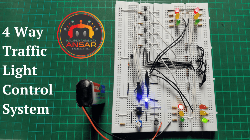 4 Way Traffic Light Control Using 555 Timer And CD4017