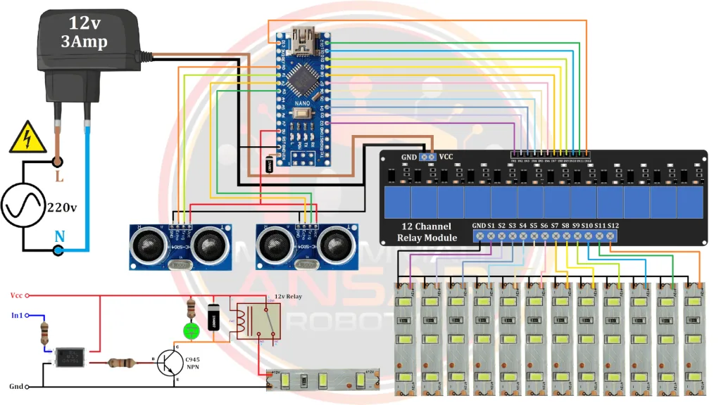 Automatic Stairs Light Control With Arduino