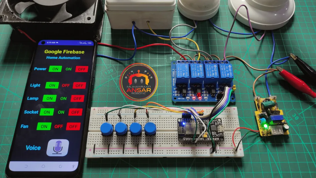 IOT And Manual Switch Control Home Appliances Using Firebase Server
