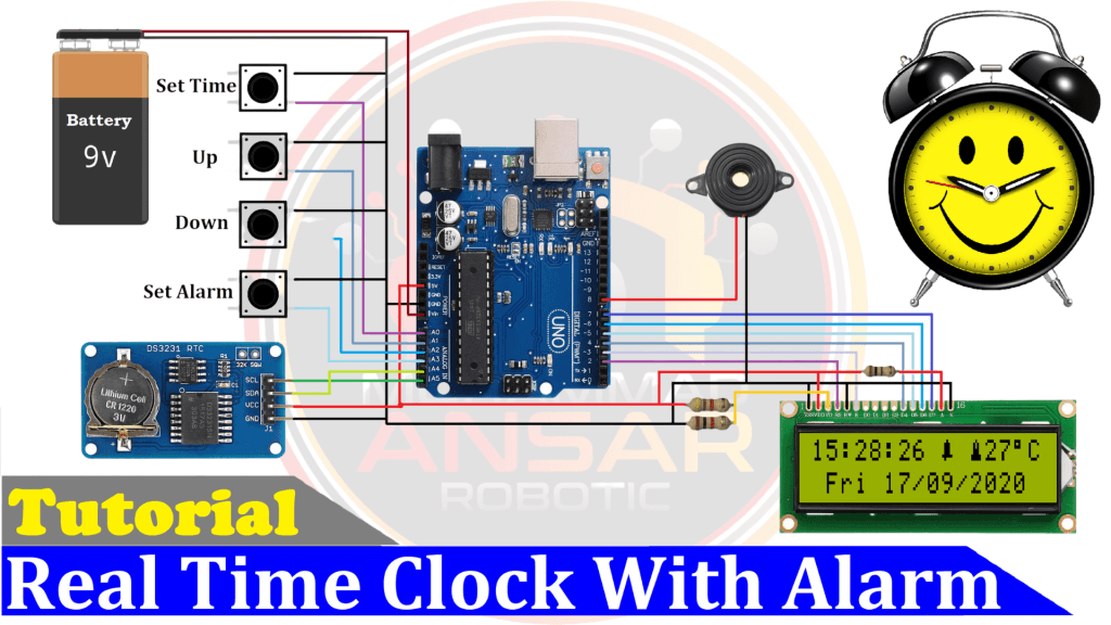 Real Time Clock With Alarm Using Arduino And RTC DS3231