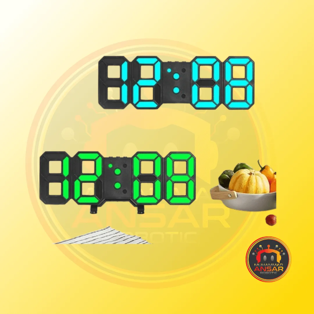 GH8018 3D Digital LED Clock alarm With Time (12/24H), Alarm