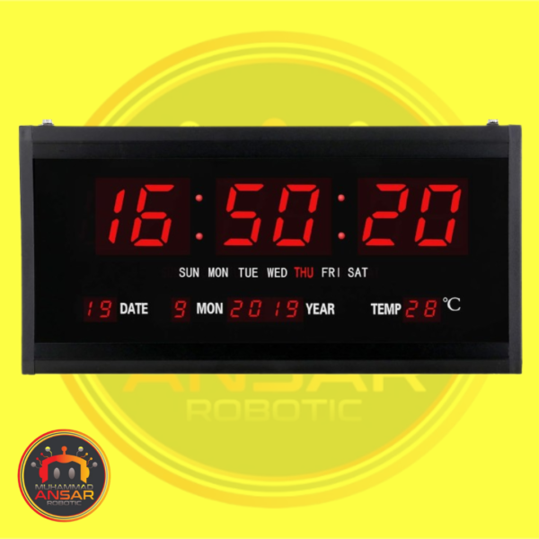 SecreShow 15 Inch Oversized LED Digital Wall Clock with Pakistani Brand